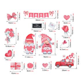 Valentine's Day Cartoon Fridge Stickers Home Decoration PVC Magnetic Wall Sticker Waterproof Decoration (Option: CT147)