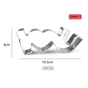 Valentine's Day Series Biscuit Mold Love Shape (Option: I Heart U)