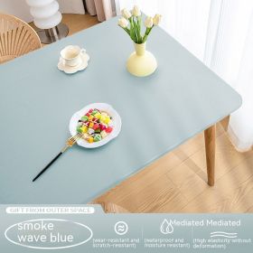 Sheepskin All-inclusive Tablecloth Waterproof And Oil-proof Disposable Anti-scald Tablecloth (Option: Smoke Blue-Suitable For 70X130cm)