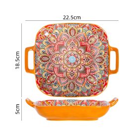 Bohemian Ceramic Tableware Light Luxury Household (Option: Style 4)