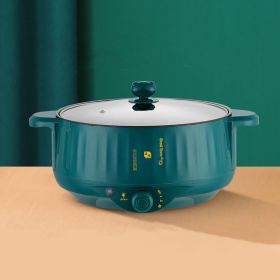 Non Stick Pot Household Electric Pot Integrated Type (Option: Green-24cm-US)