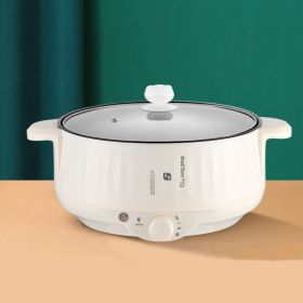 Non Stick Pot Household Electric Pot Integrated Type (Option: White-28CM-EU)